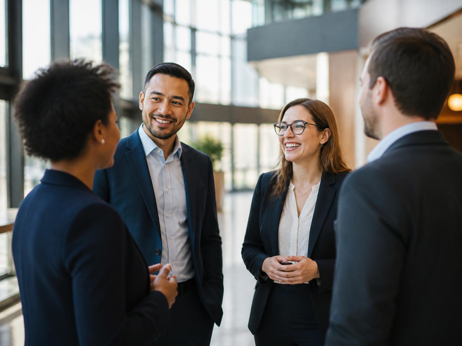 Wake County professionals connecting at a Raleigh networking meeting